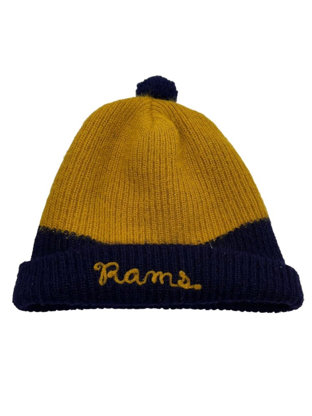Los Angeles St. Louis Ram Vintage Hand Knit‎ Beanie Ski Cap Retro 70's Football